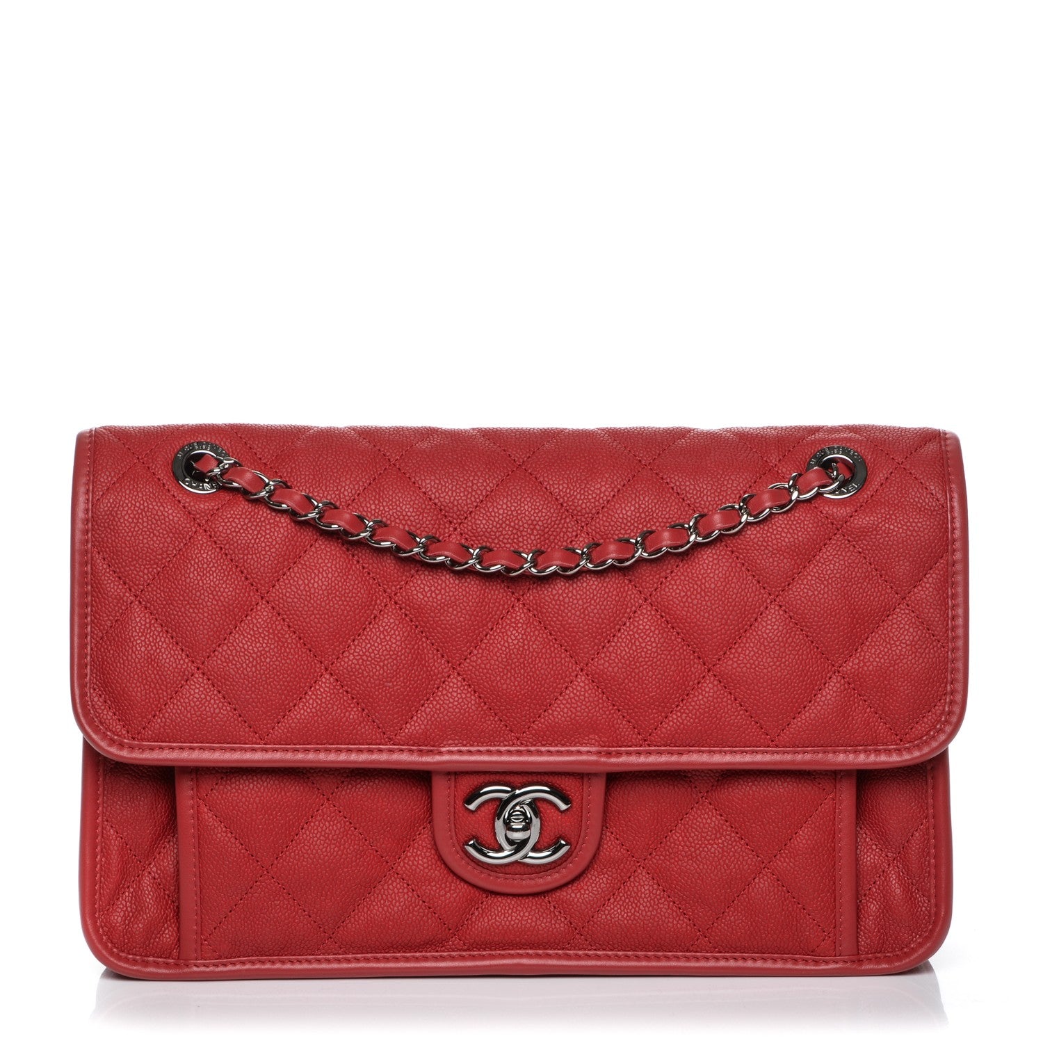 Chanel Caviar Large French Riviera Flap Red 1 of 7