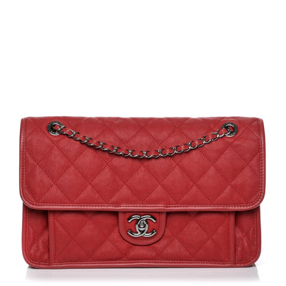 Chanel Caviar Large French Riviera Flap Red 1 of 7