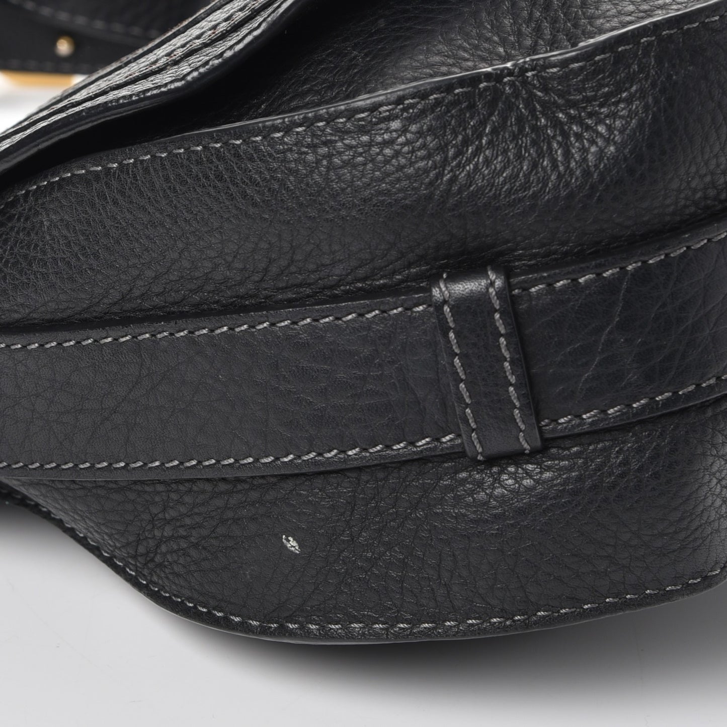 Calfskin Medium Marcie Round Crossbody Bag Black
