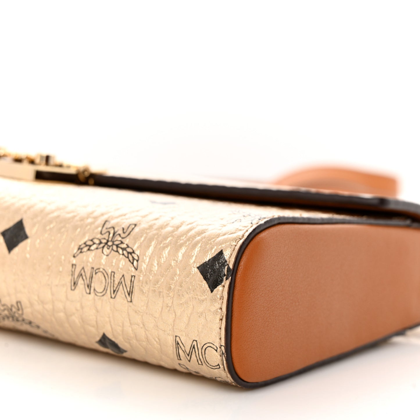 Metallic Visetos Medium Millie Crossbody Bag Berlin Gold