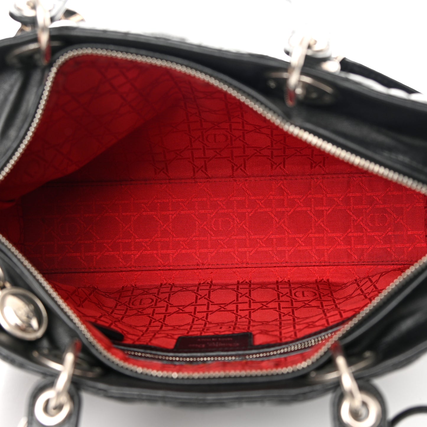 Lambskin Cannage Large Lady Dior Black