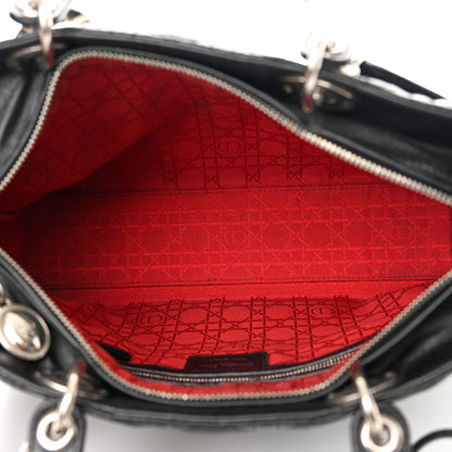 Christian Dior Lambskin Cannage Large Lady Dior Black 11 of 20