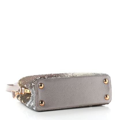 Louis Vuitton Sequins Metallic Taurillon Capucines BB Beige 4 of 8
