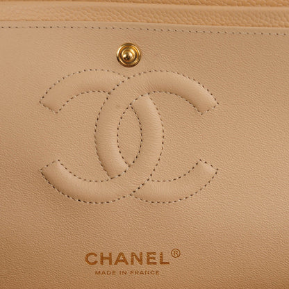Chanel Caviar Quilted Medium Double Flap Beige Clair 6 of 8