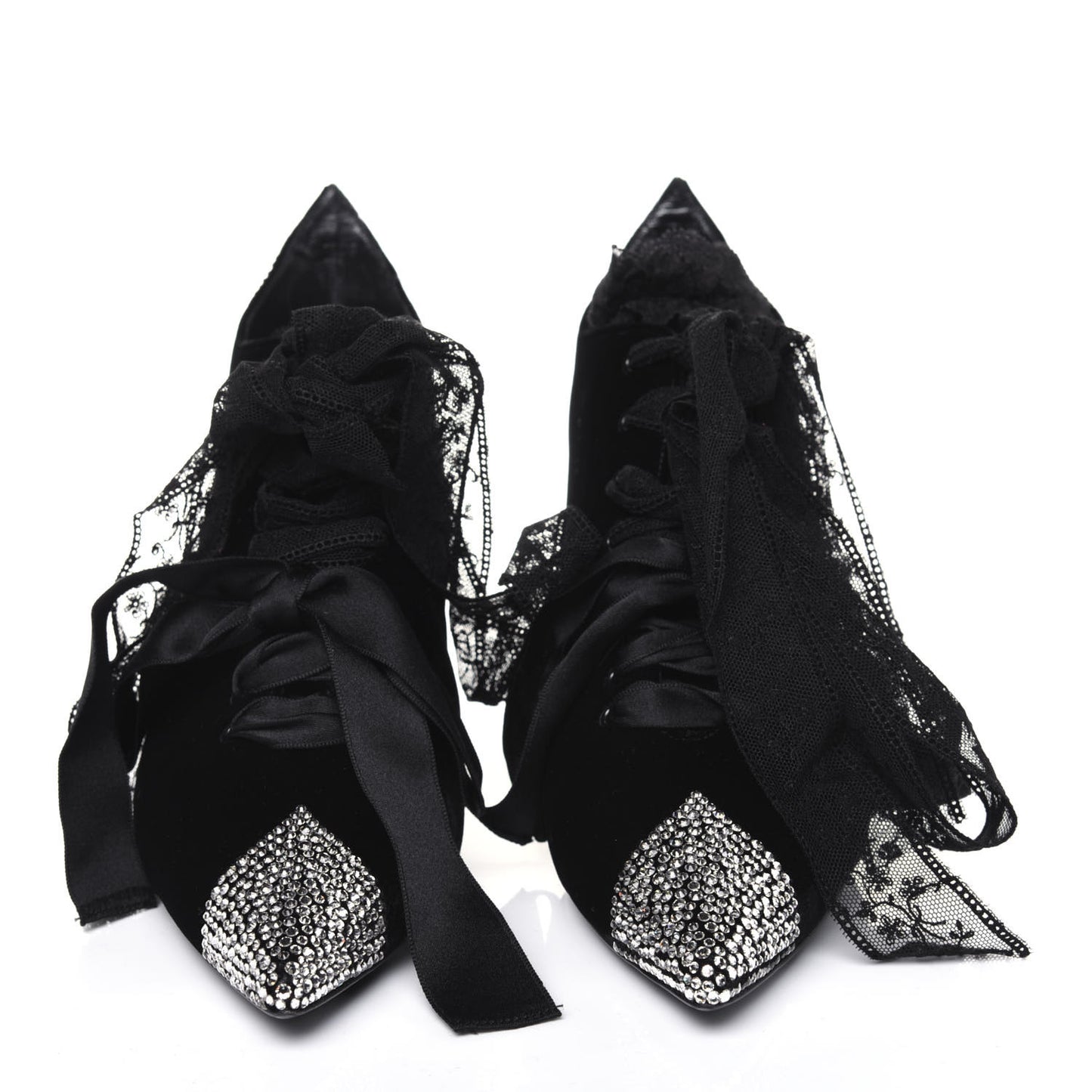 Velluto Master Crystal Embellished Blaze 45 La Strass Ankle Boots 39 Black
