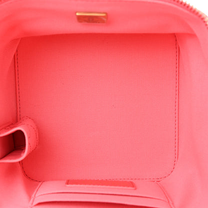 Chanel Calfskin Quilted Small Vanity Case With Chain Coral Pink 6 of 11