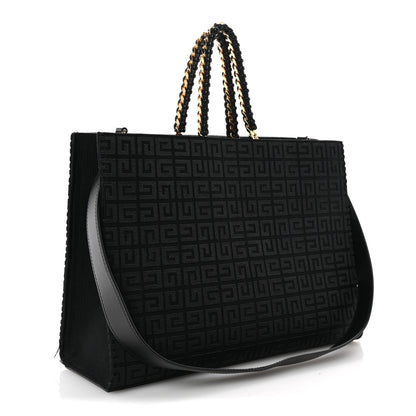 Givenchy Canvas Jacquard 4G Medium Chain Tote Black 3 of 9