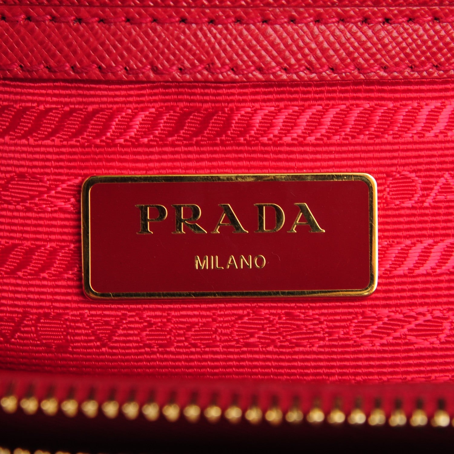 Prada Saffiano Small Galleria Double Zip Tote Fuoco 6 of 9