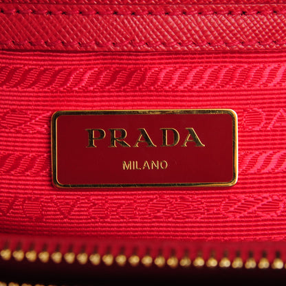 Prada Saffiano Small Galleria Double Zip Tote Fuoco 6 of 9
