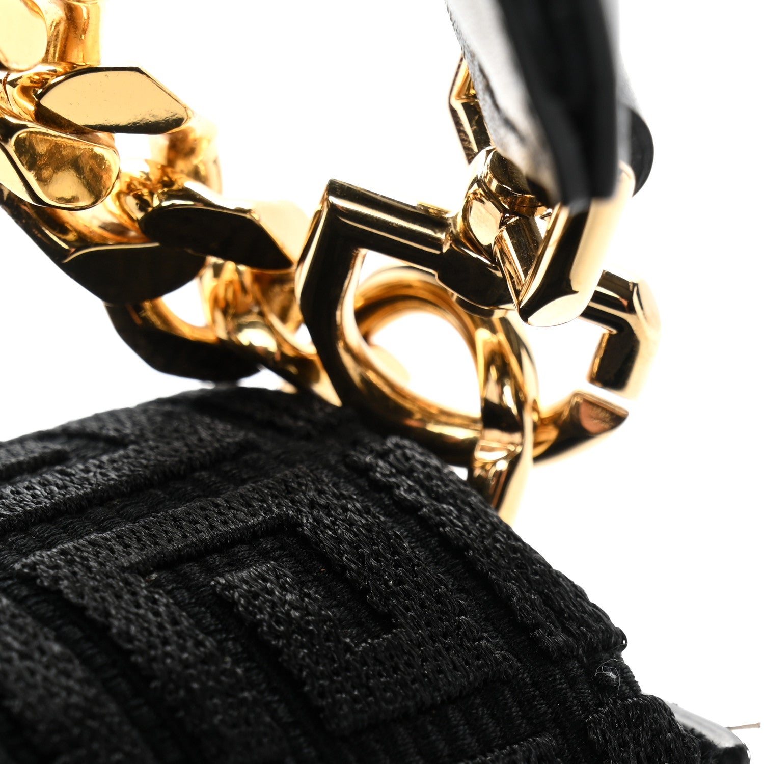 Givenchy Canvas Woven Embroidered Small 4G Bag With Chain Black