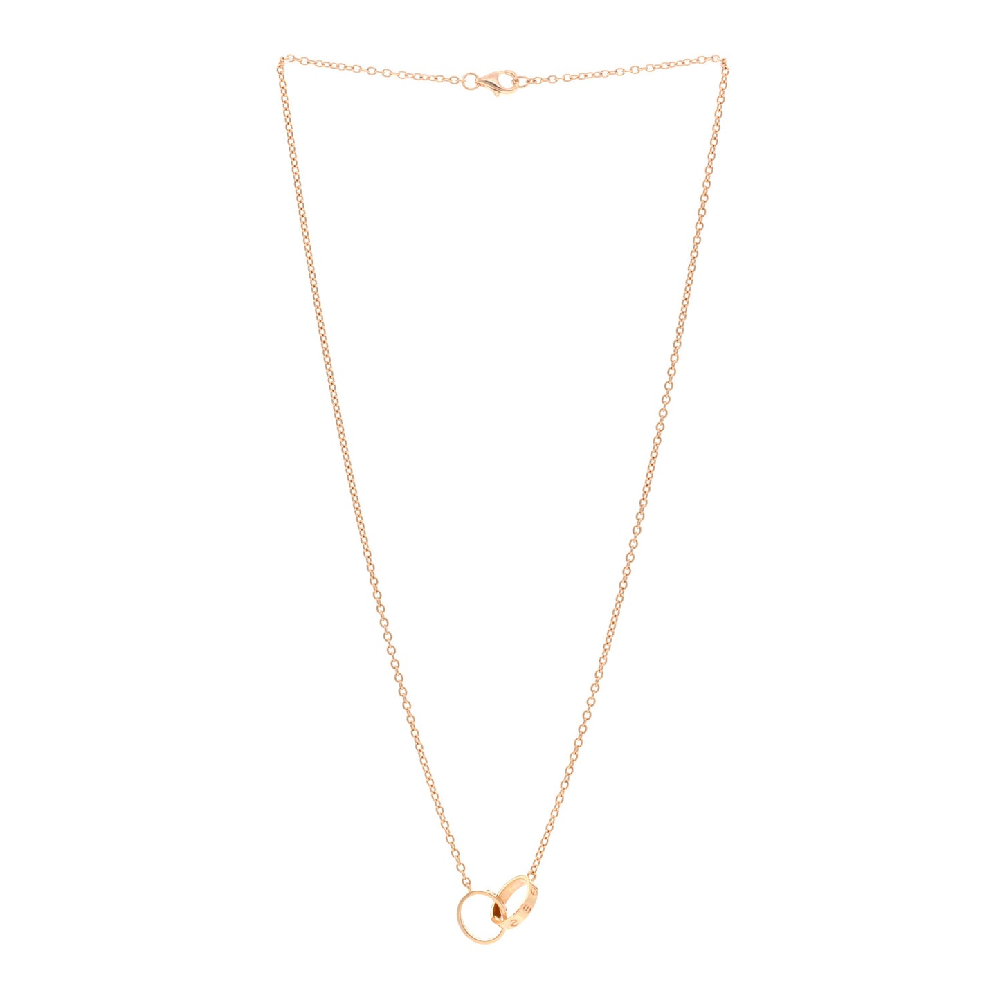 18K Pink Gold Interlocking LOVE Necklace