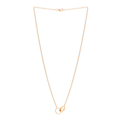 Cartier 18K Pink Gold Interlocking LOVE Necklace 3 of 4