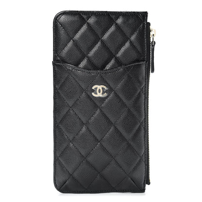 Chanel Caviar Quilted Classic Flat Wallet Pouch Black 1 of 8