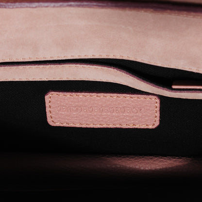 Burberry Pebbled Calfskin House Check Small Macken Crossbody Bag Nude Blush 11 of 12