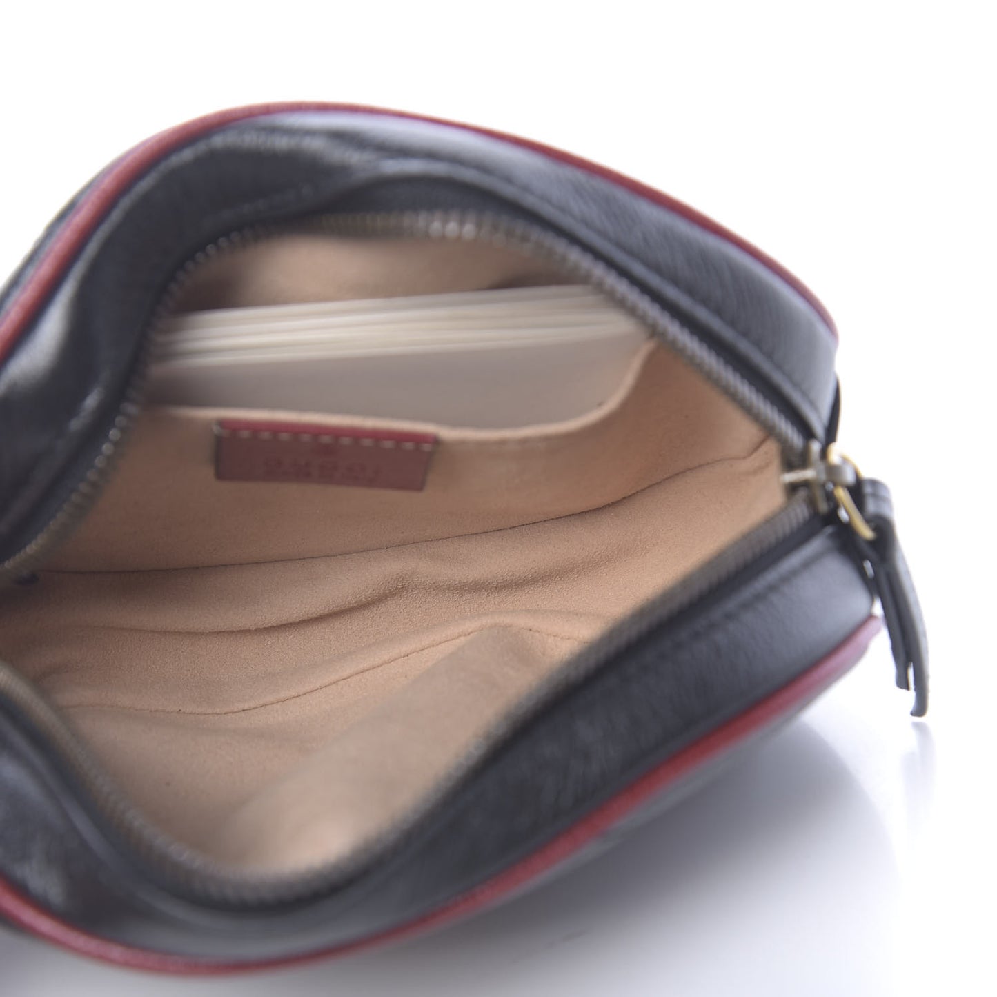 Azalea Calfskin Matelasse Diagonal Torchon GG Marmont Belt Bag 95 38 Black Romantic Cerise