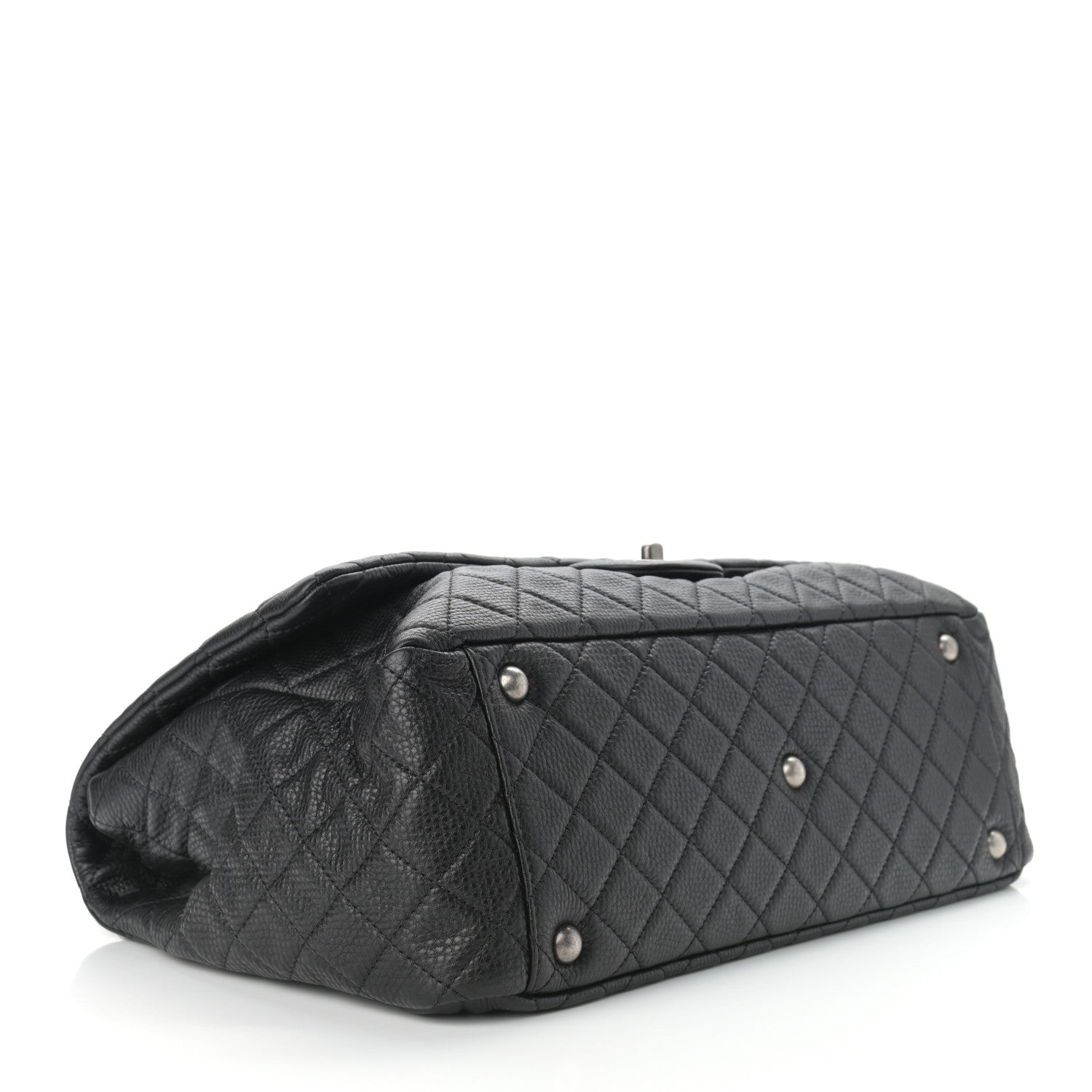 Chanel Calfskin Quilted XXL Travel Flap Bag Black 4 of 10