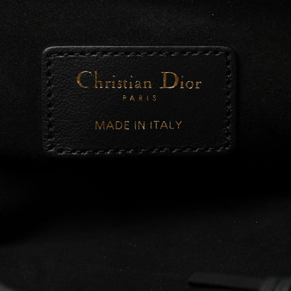 Christian Dior Calfskin Medium Diordouble Zip Pouch Black 6 of 8
