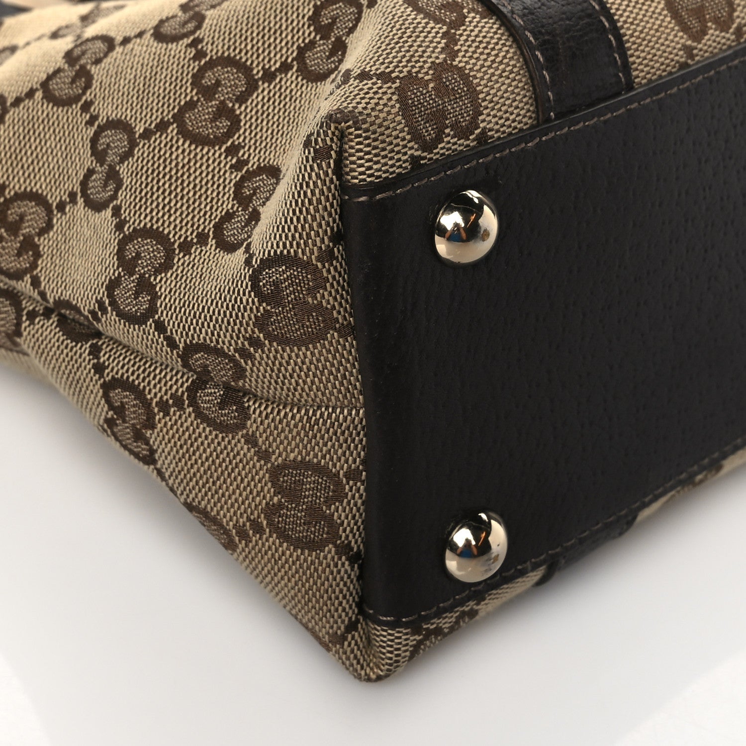 Gucci Monogram Small Abbey Tote Dark Brown 9 of 10