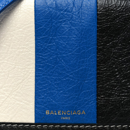 Balenciaga Agneau Arena Multicolore Bazar Chain Shoulder Bag Bleu White Black 7 of 11