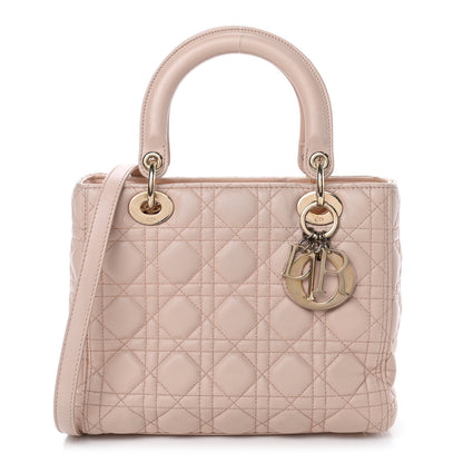 Christian Dior Lambskin Cannage Medium Lady Dior Light Pink 1 of 4