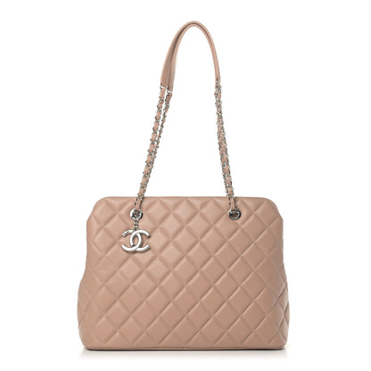 Chanel Lambskin Quilted Chic and Soft Shopping Tote Beige 1 of 5