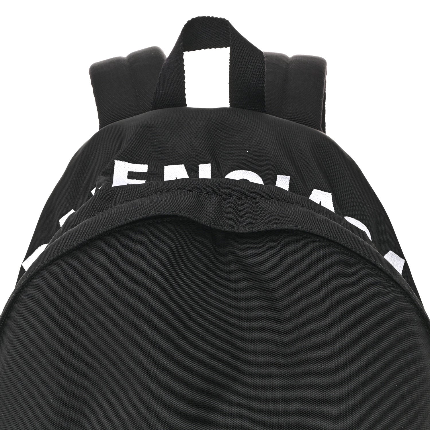 Balenciaga Sport Nylon Logo Embroidered Large Wheel Backpack Black