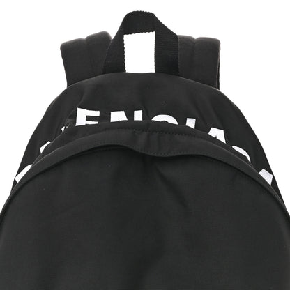 Balenciaga Sport Nylon Logo Embroidered Large Wheel Backpack Black 8 of 11