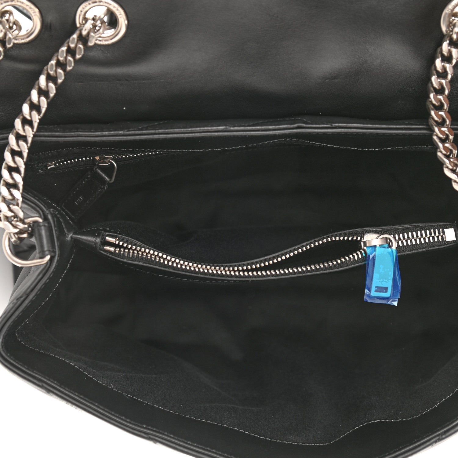 Saint Laurent Calfskin Y Quilted Monogram Medium Loulou Chain Satchel Black 5 of 9