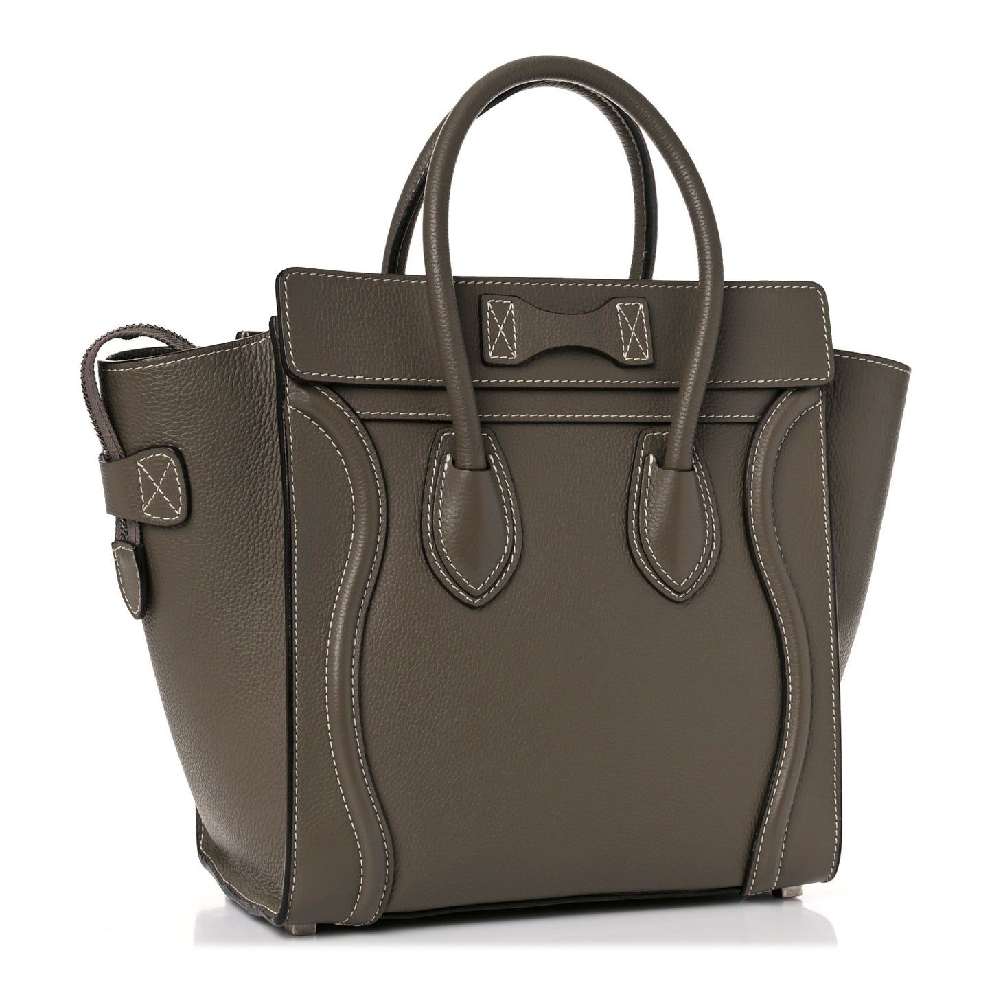 Drummed Calfskin Micro Luggage Souris