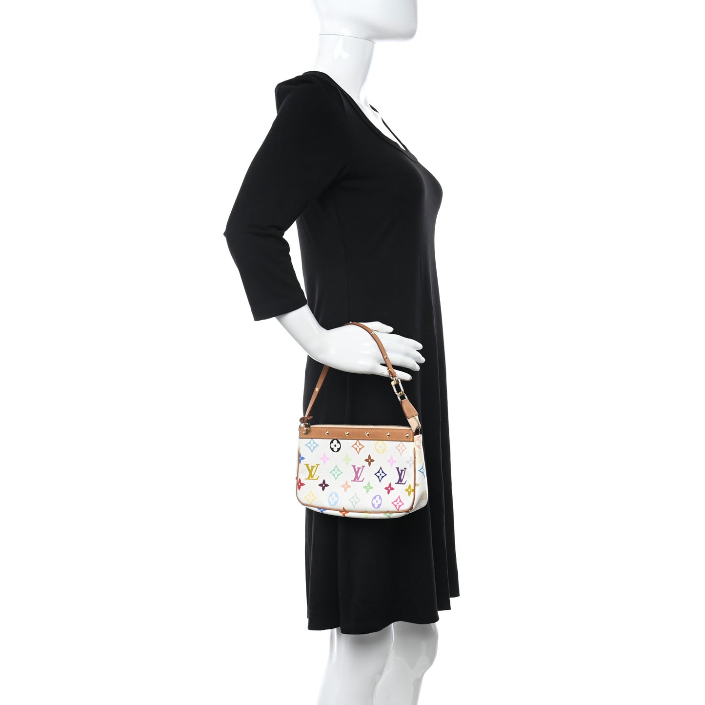 Monogram Multicolor Pochette Accessories White