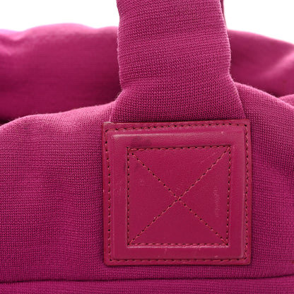 Chanel Lambskin Jersey Quilted Medium Coco Cocoon Reversible Tote Navy Fuchsia 18 of 19