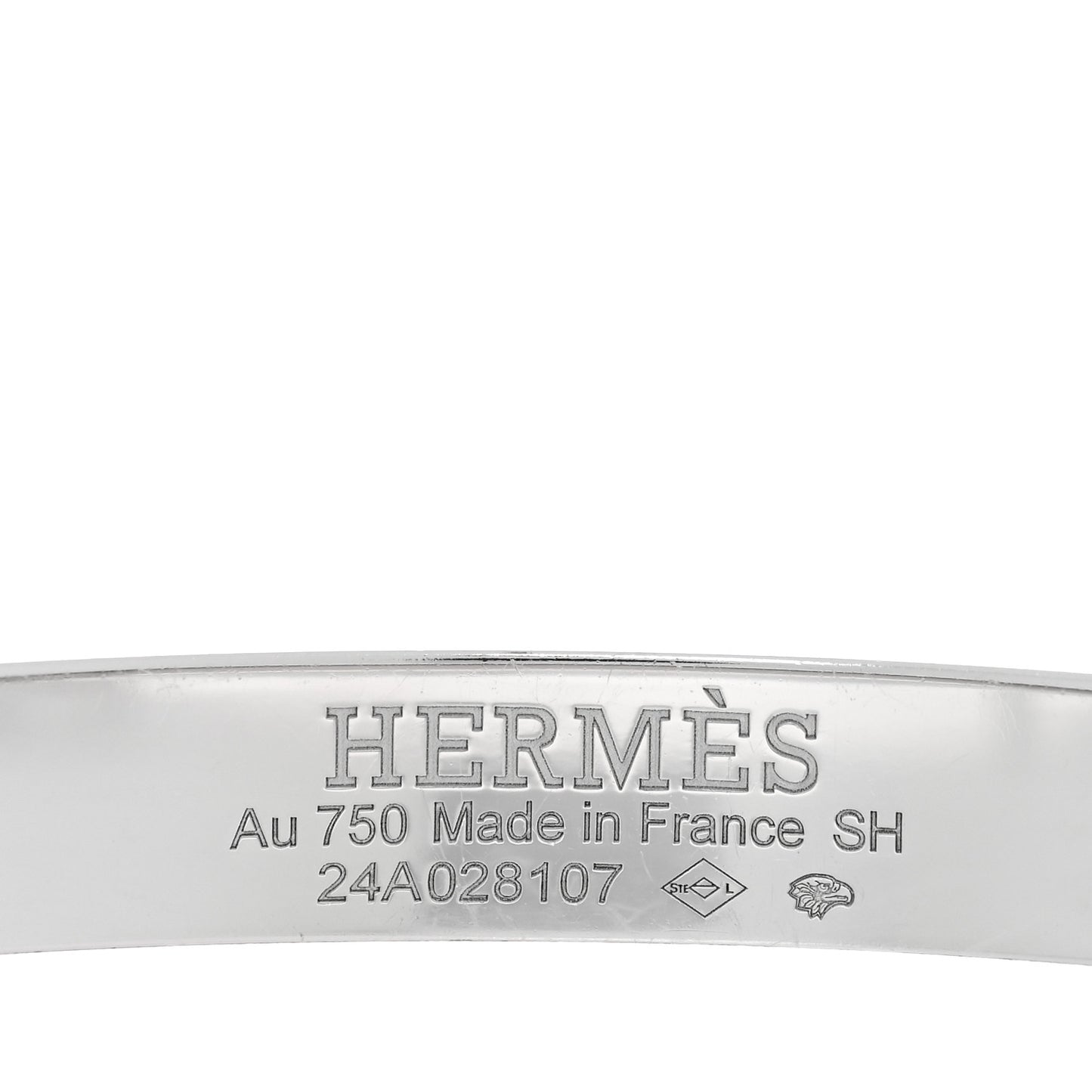 18K White Gold Diamond PM Collier De Chien Bracelet SH