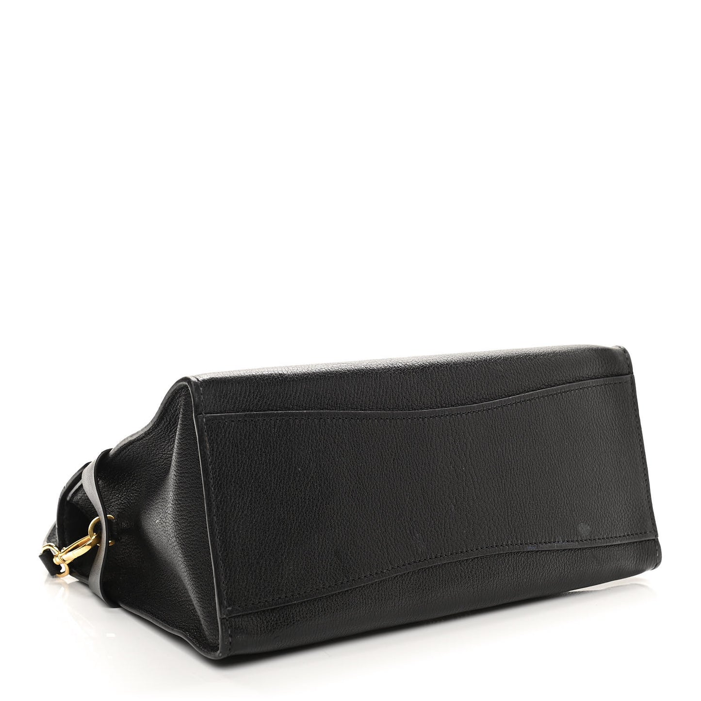 Goatskin Medium Madras Click Top Handle Black