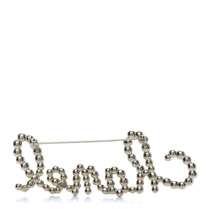 Chanel Metal Glass Swirling Pearls Brooch Pin Gold 3 of 5