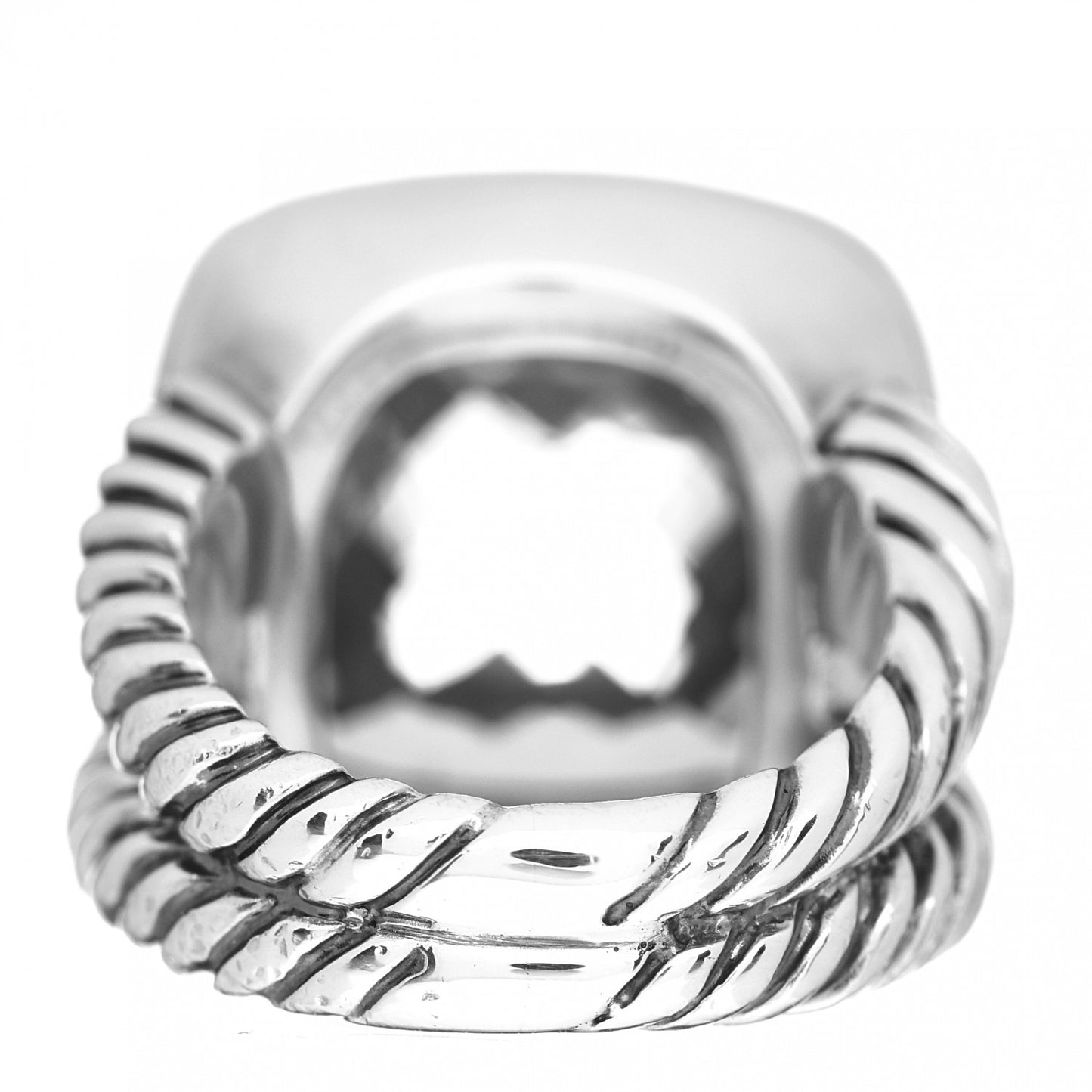 Sterling Silver Diamond Amethyst 14mm Albion Ring 49 5
