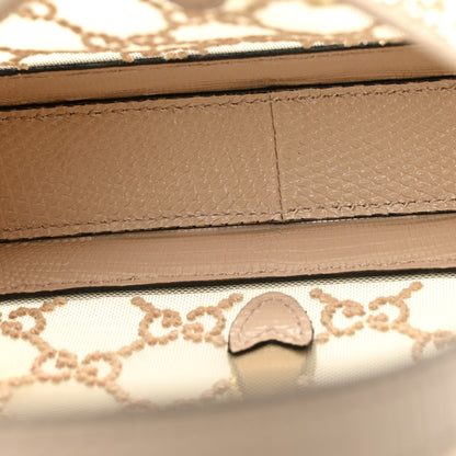 Gucci Lizard Mesh Crystal GG Monogram Mini Jackie 1961 Hobo Light Powder Skin Rose 5 of 11