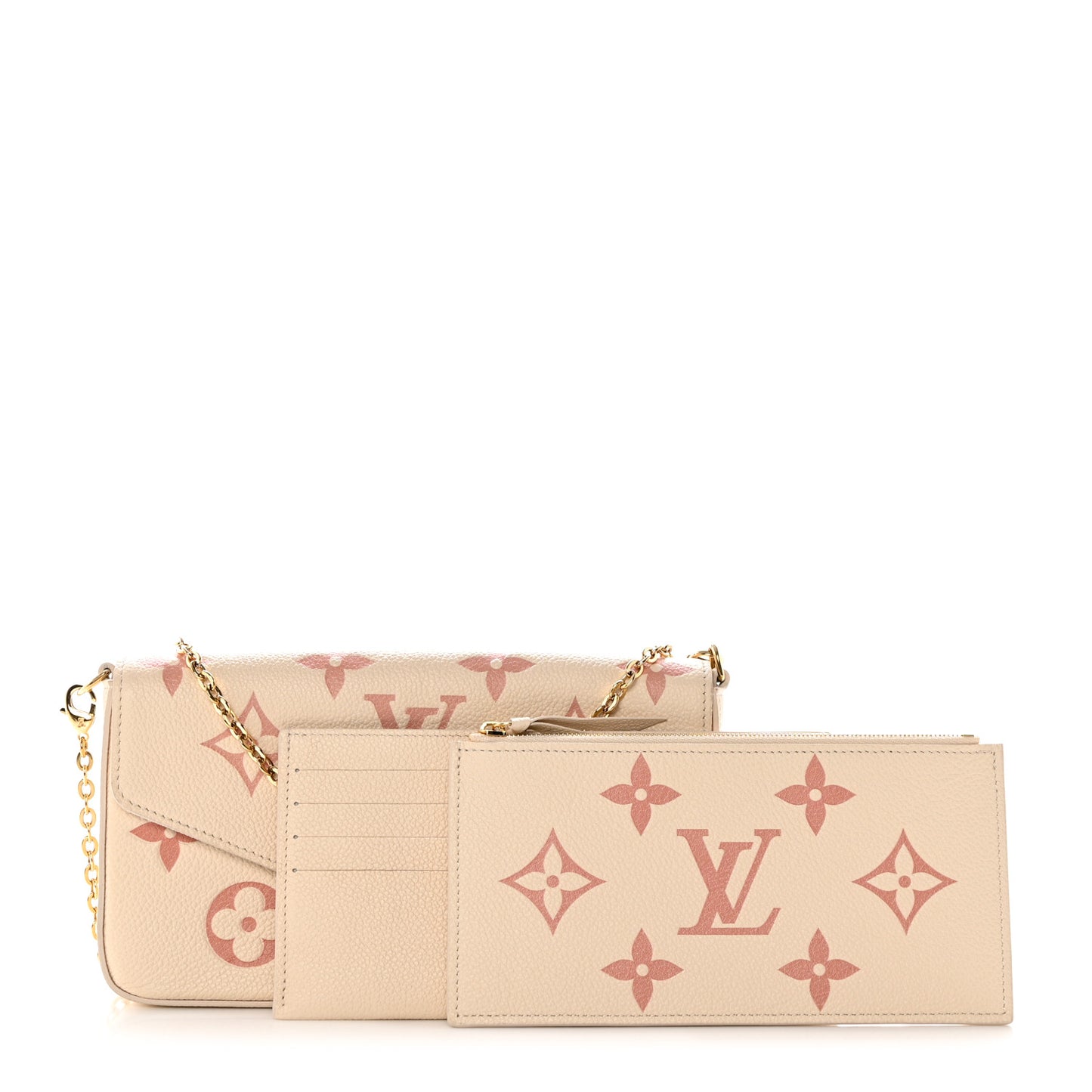 Empreinte Monogram Giant By The Pool Felicie Pochette Chain Wallet Creme Rose Trianon