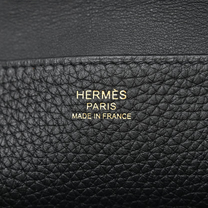 Hermes Taurillon Clemence Halzan 25 Black 7 of 11