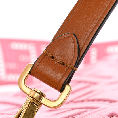 Fendi Canvas Cuoio Agata FF Ajour Embroidered Baguette Ciclamino Cuoio 12 of 12