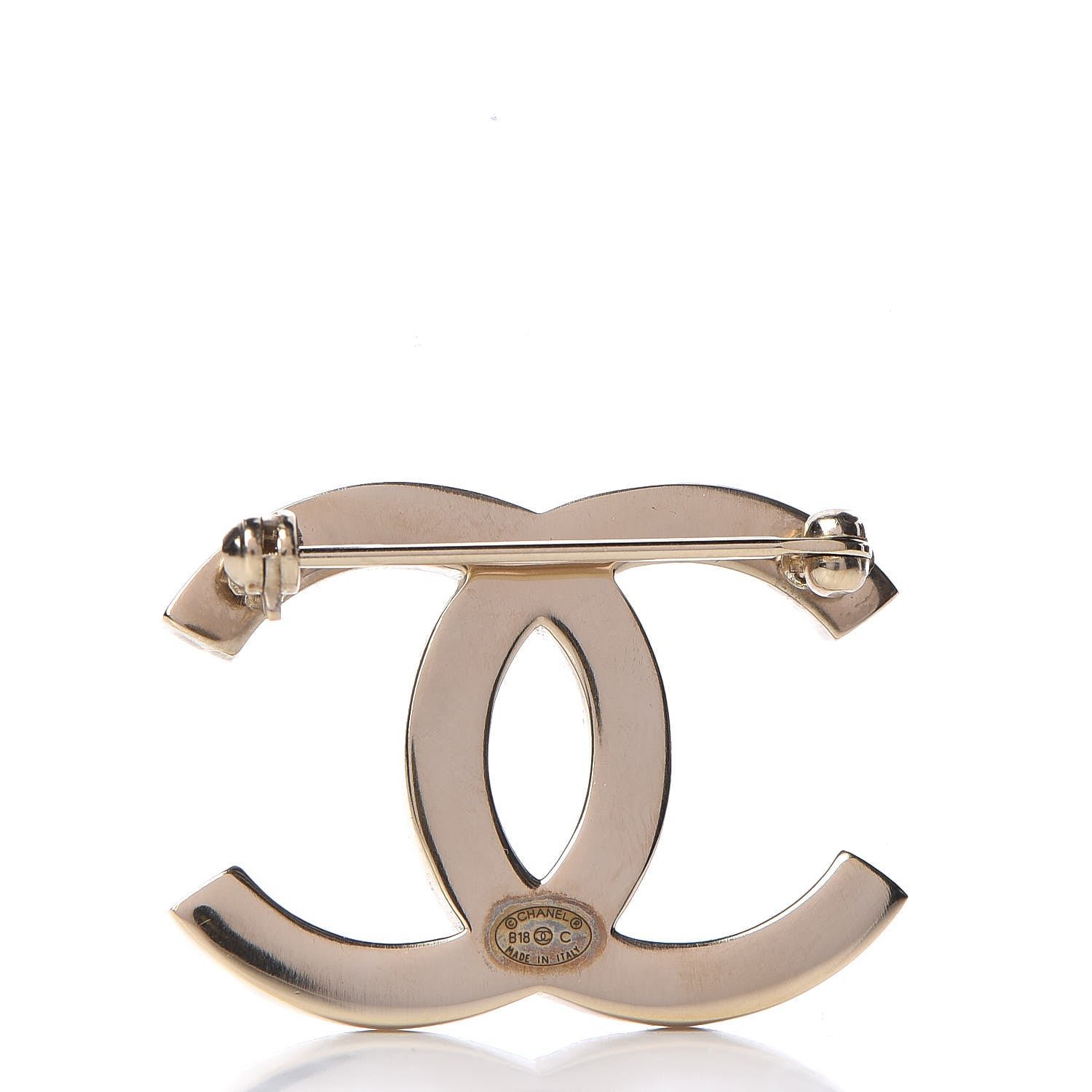 Chanel Baguette Crystal Quilted CC Brooch Gold 3 of 4