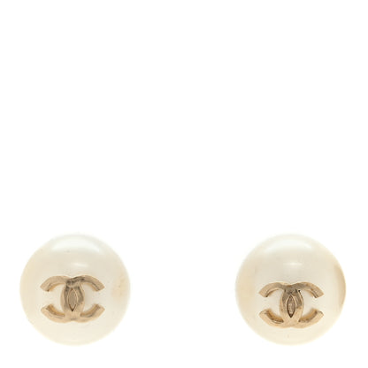 Chanel Pearl CC Large Earrings Gold 1 of 4