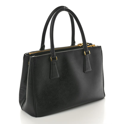Prada Saffiano Small Galleria Double Zip Tote Black 3 of 10