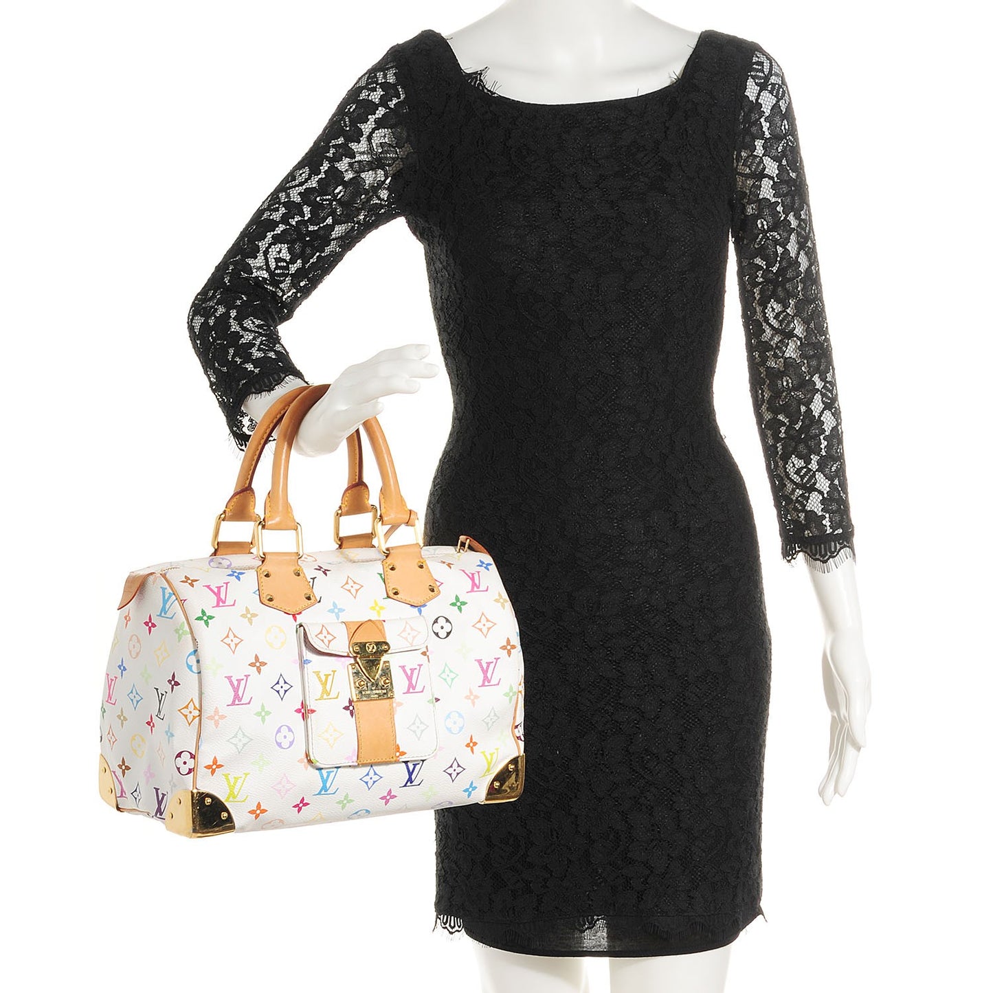 Monogram Multicolor Speedy 30 White