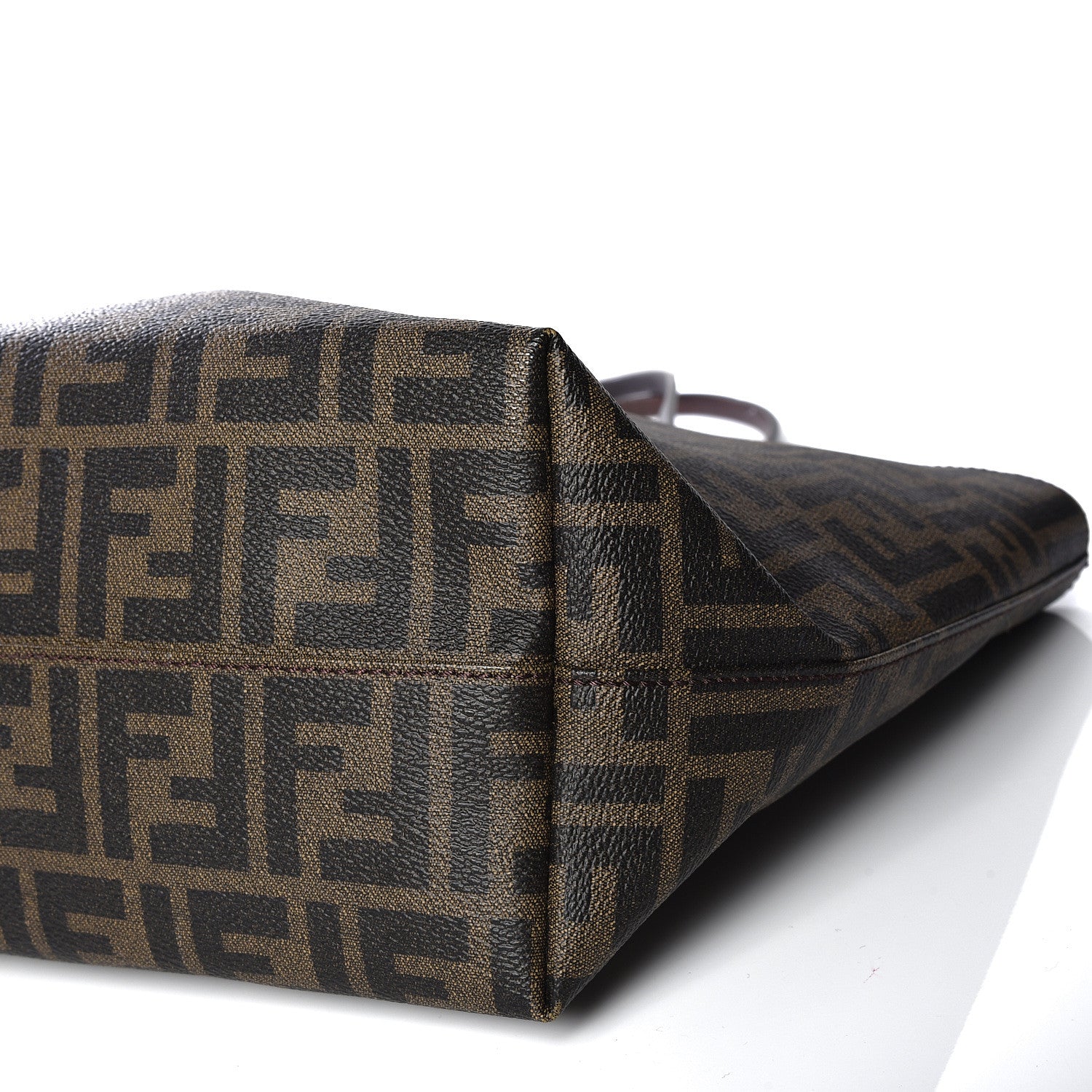 Fendi Zucca Spalmati Small Roll Tote Tobacco Yellow 6 of 9
