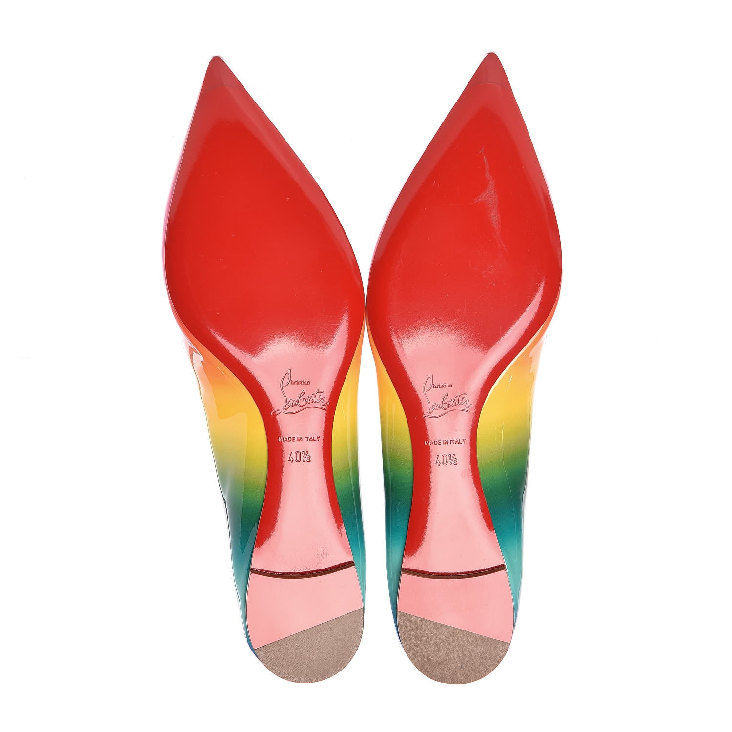 Christian Louboutin Patent Rainbow Ballalla Flats 40.5 Multicolor 7 of 11