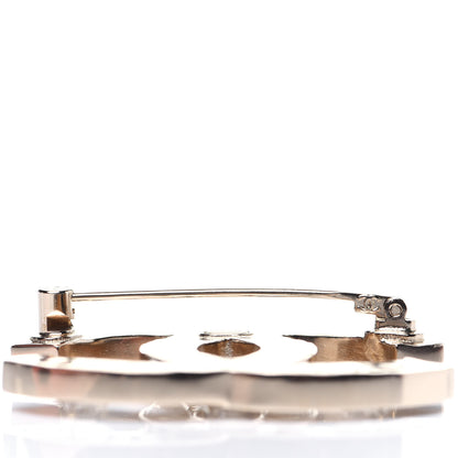 Chanel Baguette Crystal Logo CC Brooch Gold 4 of 7