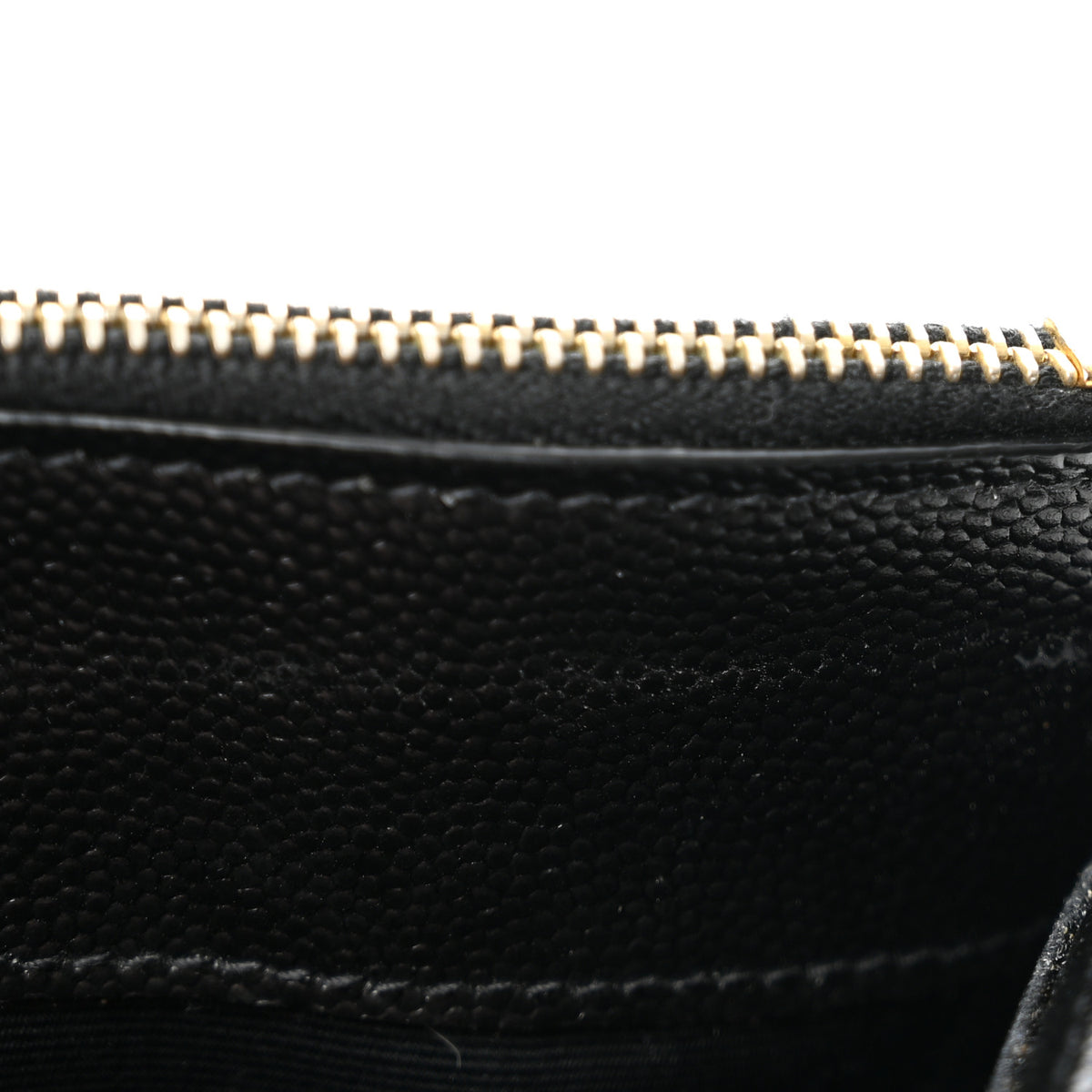 Saint Laurent Grain De Poudre Chevron Monogram Large Bill Pouch Black 9 of 11
