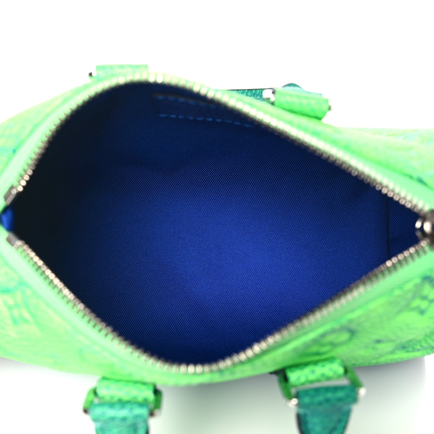 Louis Vuitton Taurillon Illusion Keepall XS Bleu Vert 5 of 10