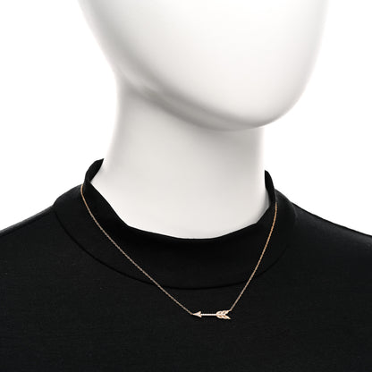Tiffany 18K Rose Gold Diamond Arrow Pendant Necklace 2 of 5