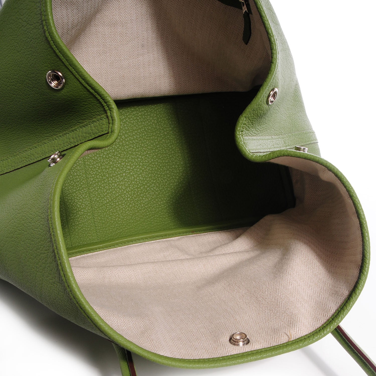 Hermes Veau Negonda Garden Party Tote MM 36 Vert Anis 6 of 8
